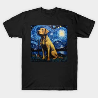 Chinook Waiting for a Train in Starry Night T-Shirt